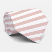 Cravate Blush rayures blanches motif élégant classe (Roulé)