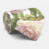 Cravate Blushing Ivory Peach Rose (Roulé)