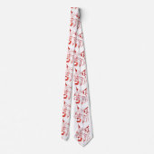 Cravate Bobcat Wild Cat Team Mascot Necktie Rouge/Blanc (Dos)