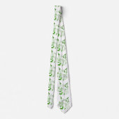 Cravate Bobcat Wild Cat Team Mascot Necktie Vert/Blanc (Dos)