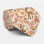 Cravate Boeuf mignon cerf modèle floral (Roulé)