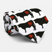 Cravate Boeuf noir d'Angus d'amour (Roulé)