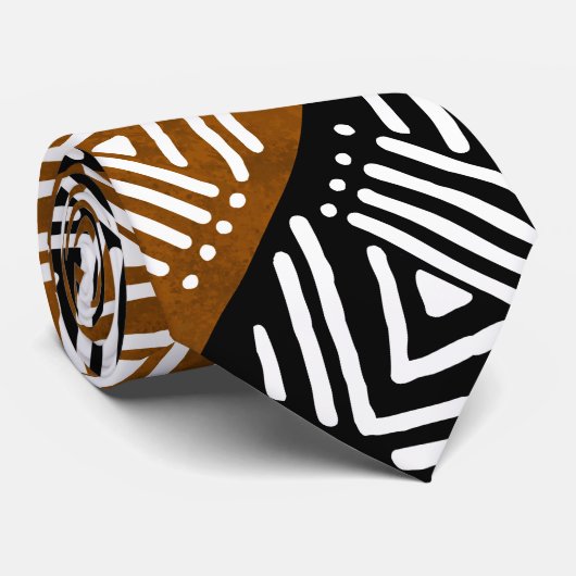 Cravate Bogolan africain imprimé (Roulé)