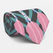 Cravate Bohème Turquoise Dreamcatcher Chevron Motif (Roulé)