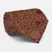 Cravate Bohemian Kitsch Rust Brown Floral Motif à imprimer (Roulé)