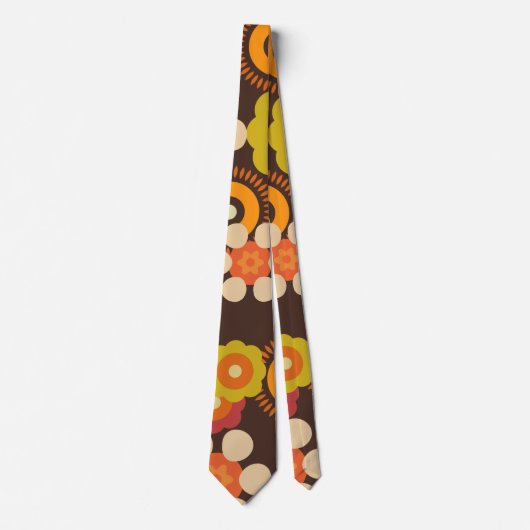 Cravate Boho 70s 60s Hippy Retro Tie (Devant)