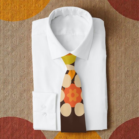 Cravate Boho 70s 60s Hippy Retro Tie