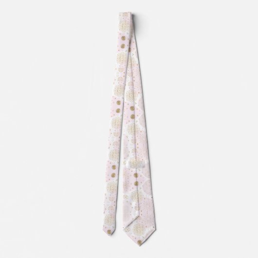 Cravate Boho Astrologie Gold Motif céleste (Dos)