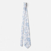Cravate Boho Blue Porcelain Floral Mariage Groomsmen Cadea (Dos)