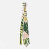 Cravate Boho Blush Green Tropical Palm Plage Feuille (Dos)