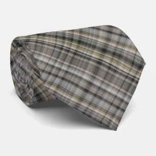 Cravate Boho Brown gris neutre plaqué
