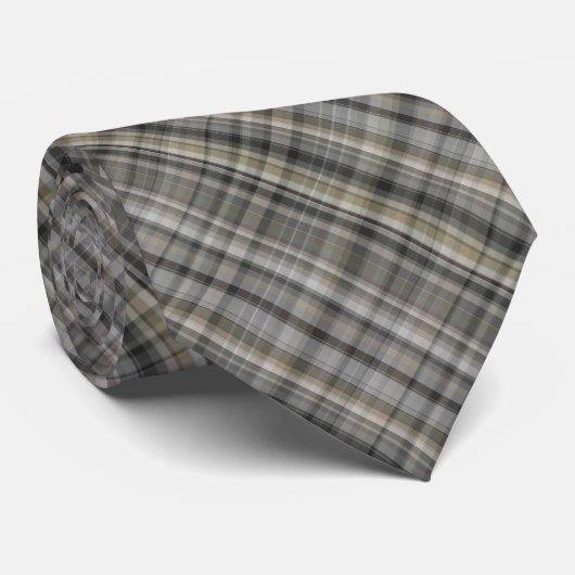 Cravate Boho Brown gris neutre plaqué (Roulé)