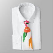 Cravate Boho Chic Aquarelle Bourgogne Rose Fleurs (Attaché)