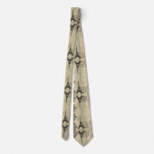Cravate Boho Chic beige Damask Paris Tour Eiffel (Dos)