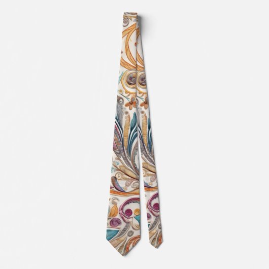 Cravate Boho coloré (Devant)