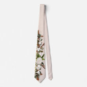 Cravate Boho Deer Antlers Blanc Floral Rustique Mariage (Devant)