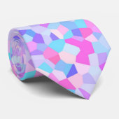Cravate Boho Eclectique Colorful Pastel Saupoudrer Mosaïqu (Roulé)
