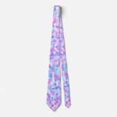 Cravate Boho Éclectique Mosaïque Colorée Pastel Pailletée (Devant)