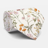 Cravate Boho Fleur sauvage Garden Fleurs Spring Meadow (Roulé)