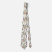 Cravate Boho Floral Céleste Lune & Serpents Botanique (Devant)