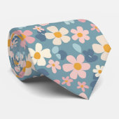 Cravate Boho Flower Floral Custom – Elegant Fashion (Roulé)