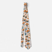 Cravate Boho Folk Art Wildflower Meadow Rust Teal Floral (Dos)