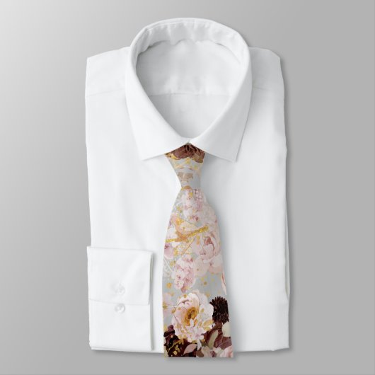 Cravate Boho H2 Dusty Roses Bourgogne Mums do-it-yourself (Attaché)