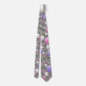 Cravate Boho Hippie Trippy Super coloré Pastel Fractal (Dos)