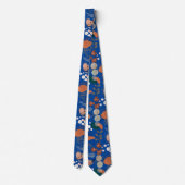 Cravate BOHO Motif esthétique A10 Bleu BG (Dos)