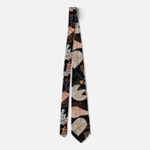 Cravate BOHO Motif esthétique A11 Black BG (Dos)