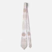Cravate Boho Neutral Space Doodles Design esthétique (Devant)