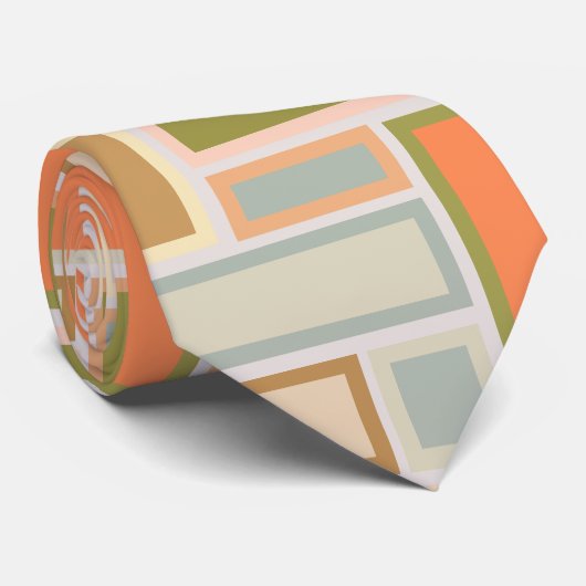 Cravate Boho Rectangles (Roulé)