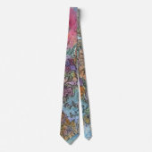 Cravate Boho Shabby Chic Fleur Jardin Aquarelle (Devant)
