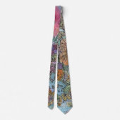 Cravate Boho Shabby Chic Fleur Jardin Aquarelle (Dos)