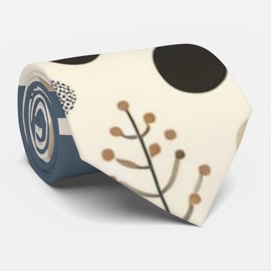 Cravate Bois Abstrait (Roulé)