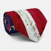 Cravate Bois affligé par cool de drapeau américain (Roulé)