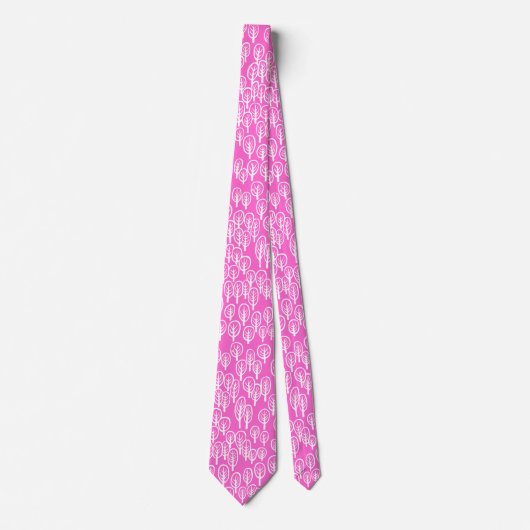 Cravate Bois blanc rose (Devant)