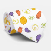 Cravate Bois de carottes motifs et citrons (Roulé)