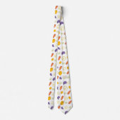 Cravate Bois de carottes motifs et citrons (Dos)