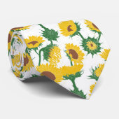 Cravate Bois Imprimer Tournesol jaune (Roulé)