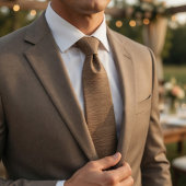 Cravate Bois rustique noyer brun Luxe