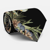 Cravate Bois rustique sur Mariage noir (Roulé)