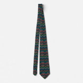 Cravate Bois sombre Terre Zigzag Chevron (Dos)