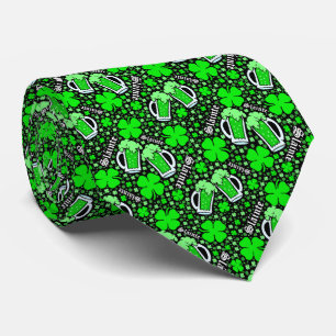 Cravate Boissons vertes Sainte, Clovers Saint Patrick's Da