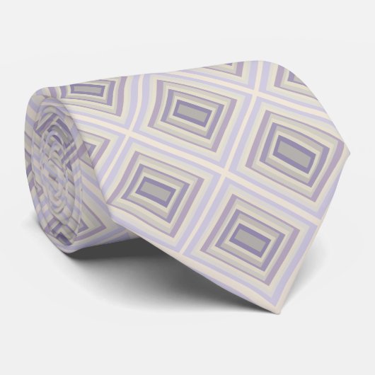 Cravate Boîtier En Lavande Grise De Chalk Conception géomé (Roulé)