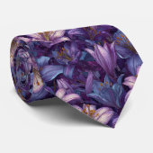 Cravate Bold Birthday Gifts For Him Lilies Floral (Roulé)