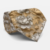 Cravate Bold Birthday Gifts For Him Peonies Floral (Roulé)