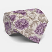 Cravate Bold Birthday Gifts For Him Peonies Flower (Roulé)