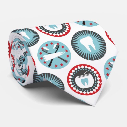 Cravate Bold Dentistry Pattern (Roulé)