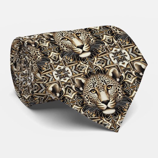 Cravate Bold Leopard Tie | Perfect for a Night on the Town (Roulé)